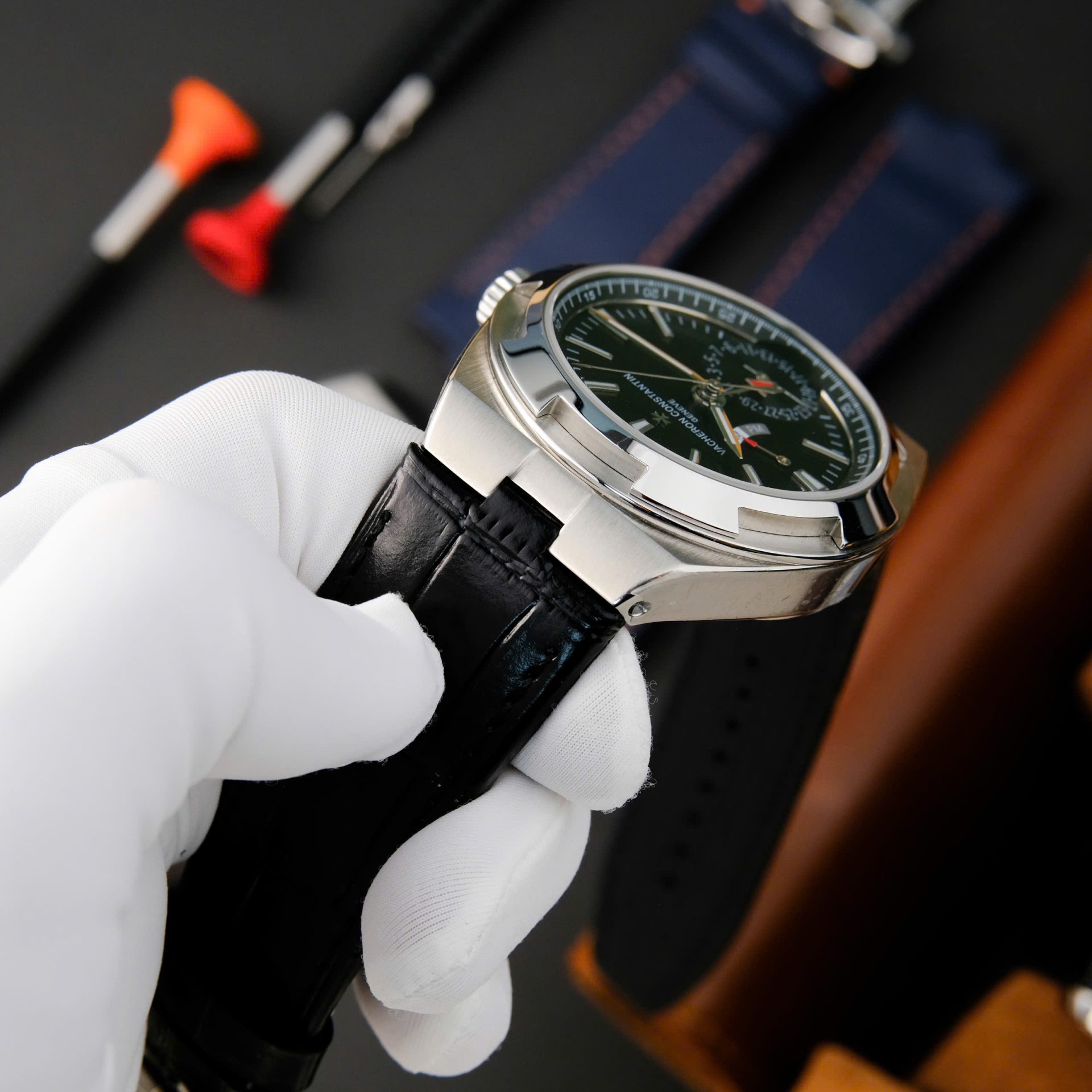 Vacheron Constantin Overseas Dual Time 7900V Replica Watch Black Dial PZ Factory 41mm