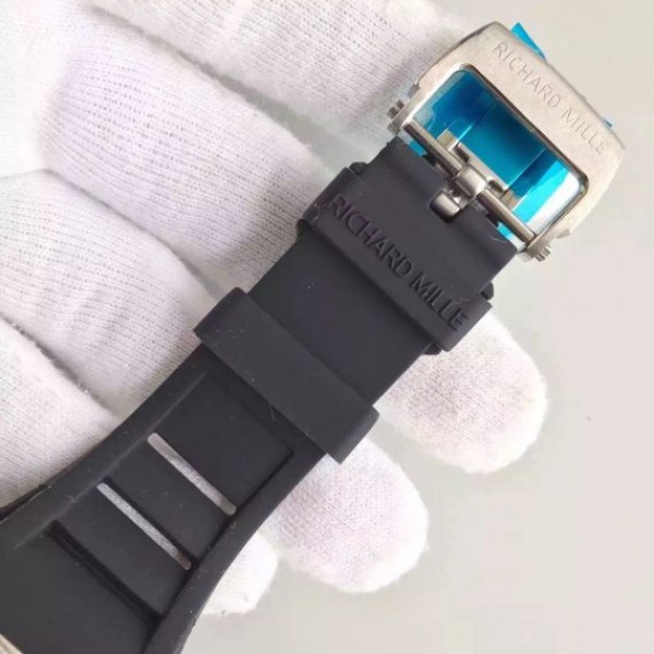 Replica Richard Mille RM027 SS Skeleton Dial Black Rubber Strap 6T51