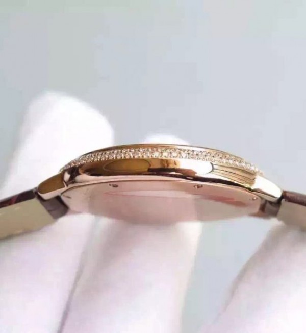 Replica Cartier Ballon Bleu 40mm RG Diamonds Bezel Whit Dial RG Mark MIYOTA9015