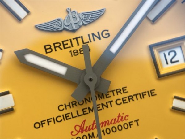 Replica Breitling Avenger II Seawolf PVD GF Yellow Dial Black Nylon Strap A2824