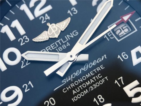 Replica Breitling SuperOcean  II 44mm GF Black Dial SS Bracelet A2824