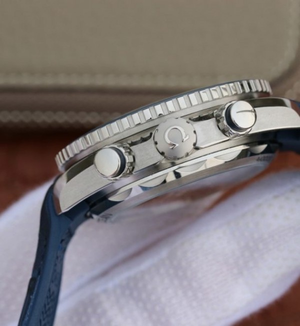Replica Omega Planet Ocean Master Chronometer OMF Blue LiquidMetal Blue Leather A9900