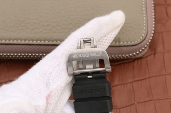 Replica Richard Mille RM018 Hommage a Boucheron SS Brown Skeleton Dial Black Rubber Strap 6T51