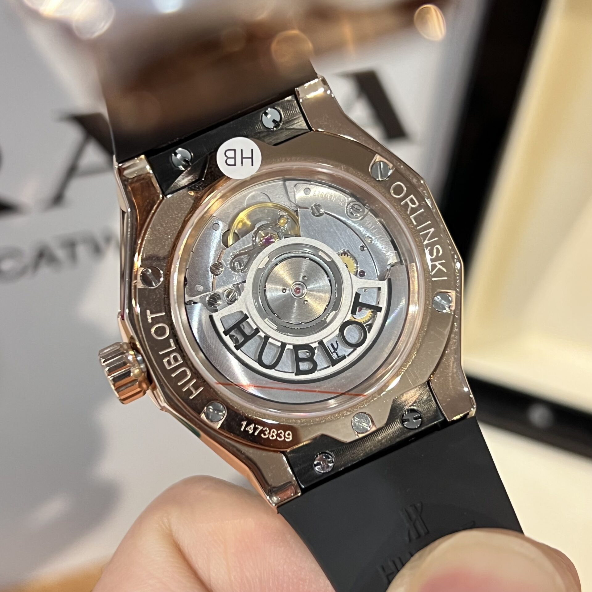 Hublot Replica Watch Orlinski King Gold Black With Full Diamond Case HBF 40mm
