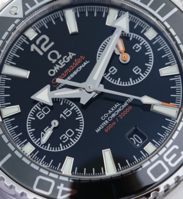 Replica Omega Planet Ocean Master Chronometer OMF Black LiquidMetal SS Bracelet A9900