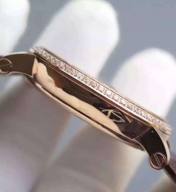 Replica Cartier Rotonde De Cartier Tourbillon RG Full Diamonds