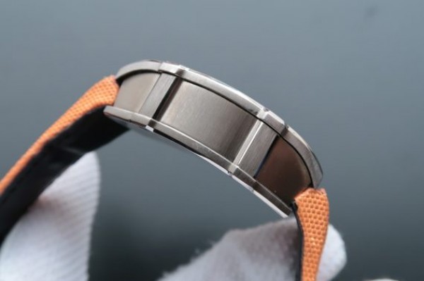 Replica Richard Mille RM027 SS Skeleton Dial Black Inner Bezel Orange Nylon Strap 6T51