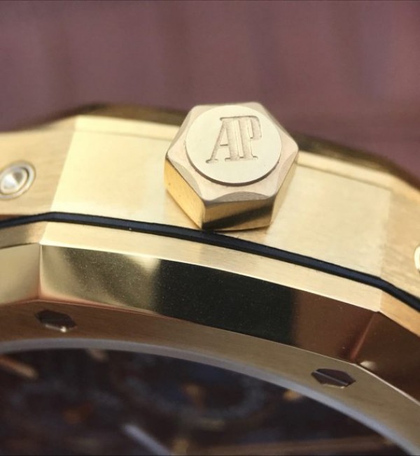 Replica Audemars Piguet JF Royal Oak 41mm 26574 YG Blue Textured Dial A5134
