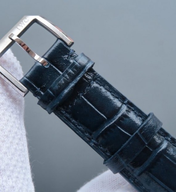 Replica IWC YLF Portuguese Regulateur Blue Dial Leather Strap A6498