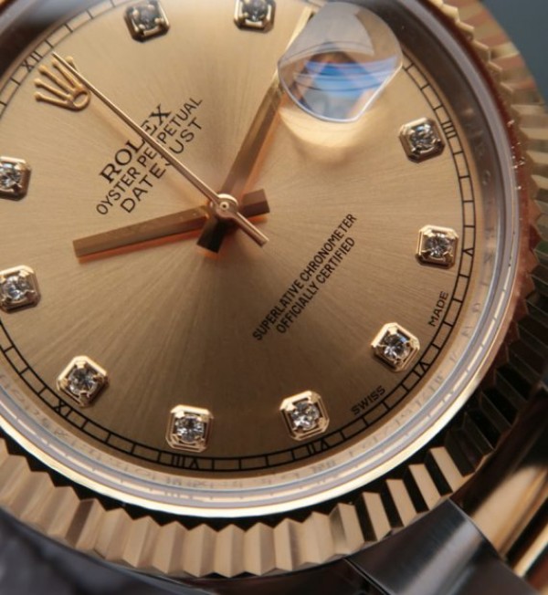 Replica Rolex DateJust II 41mm SS/YG YG Dial Diamonds Marker SS/YG Bracelet A3136