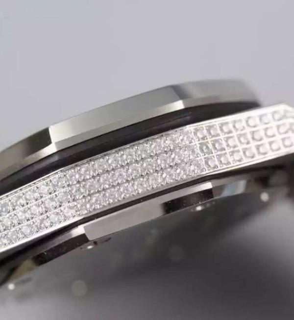 Replica Audemars Piguet JF Royal Oak Offshore SS Full Paved Diamonds A7750