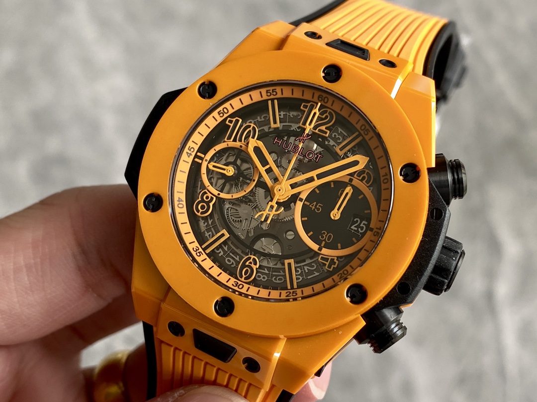 Hubot Big Bang Unico Orange Ceramic Best Replica Watch BBF Factory 42mm