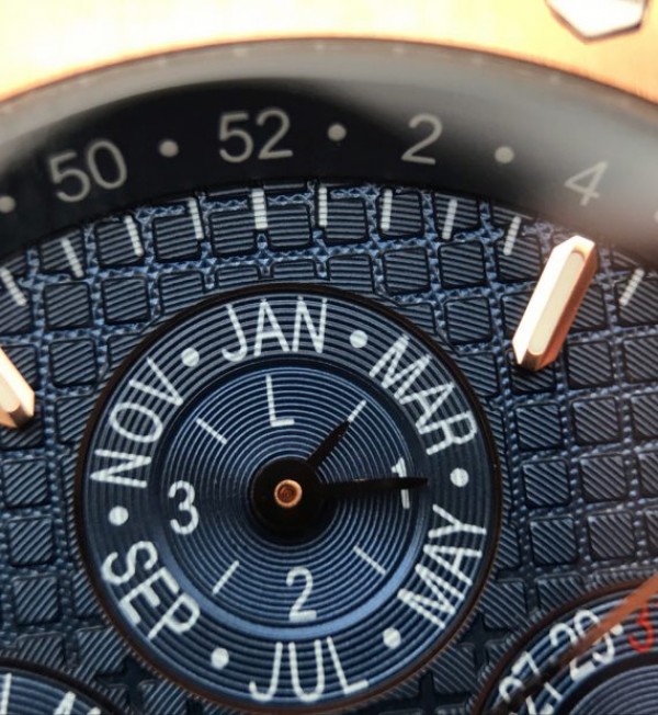 Replica Audemars Piguet JF Royal Oak 41mm 26574 RG Blue Dial Leather Strap A5134