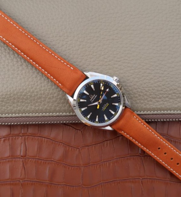 Replica Omega XF Aqua Terra 15,000 Gauss Anti-Magnetic Leather Strap A8500