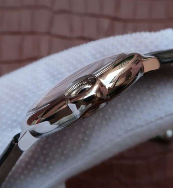 Replica Cartier JF Ballon Bleu 42mm White Textured Dial Black Leather Strap MIYOTA9015