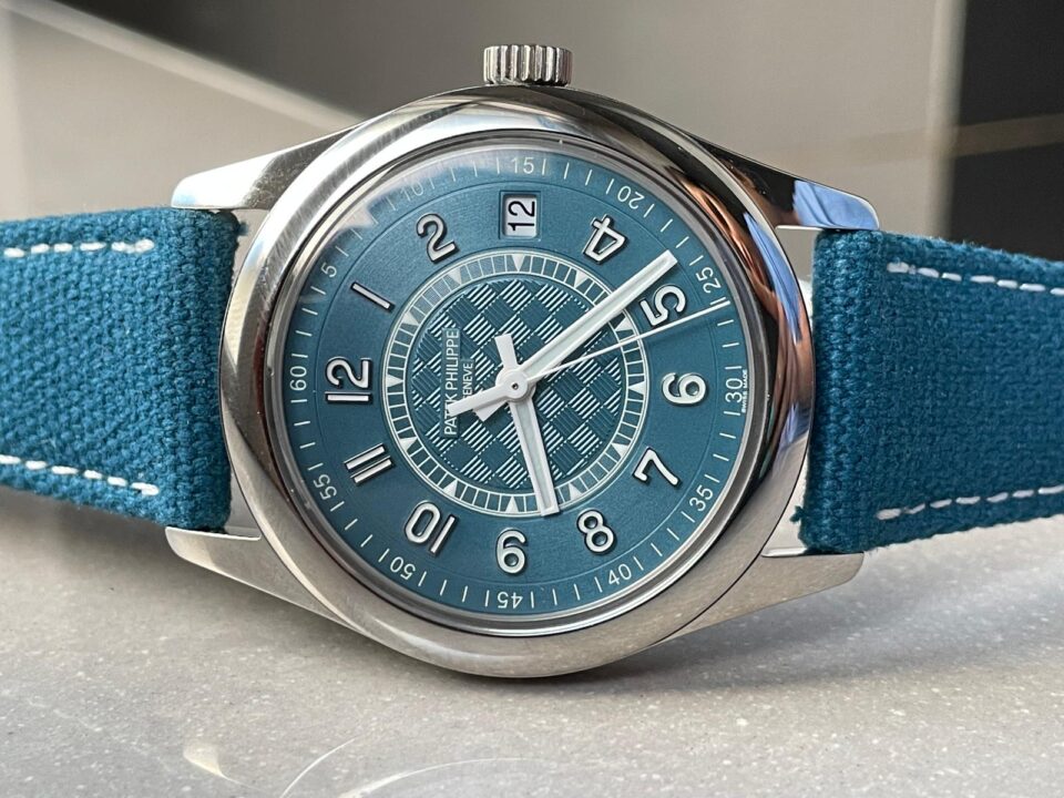 Replica PATEK PHILIPPE Calatrava 6007A-001 SS ZF 1:1 Best Edition Blue Dial on Blue Leather Strap A324CS