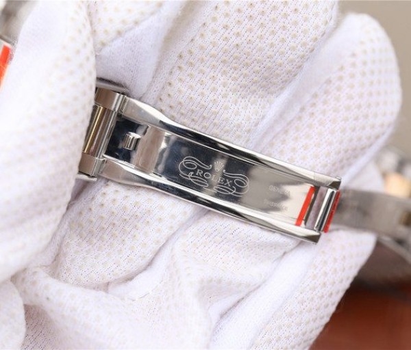 Replica Rolex Daytona 116523 Thick YG Wrapped Black Dial Diamonds Markers SS/YG Bracelet A7750