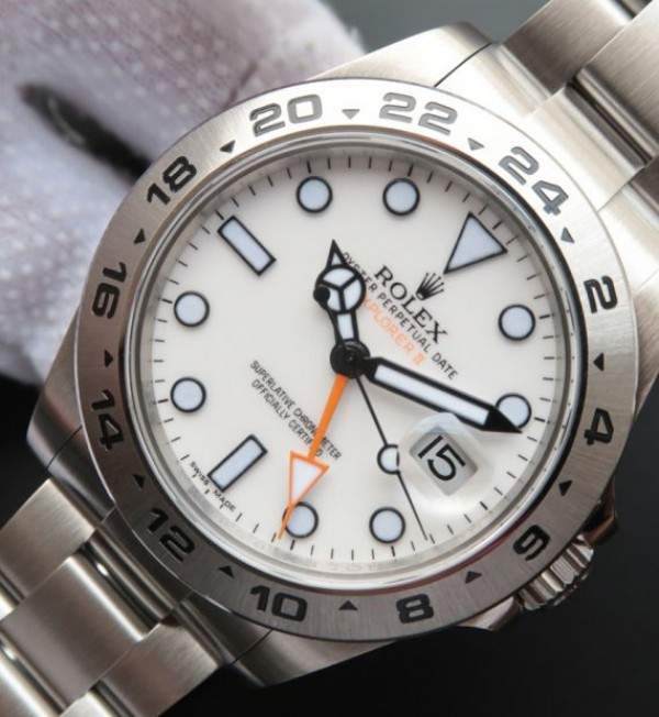 Replica Rolex EXPLORER II 42mm 216570 Noob White Dial A3187