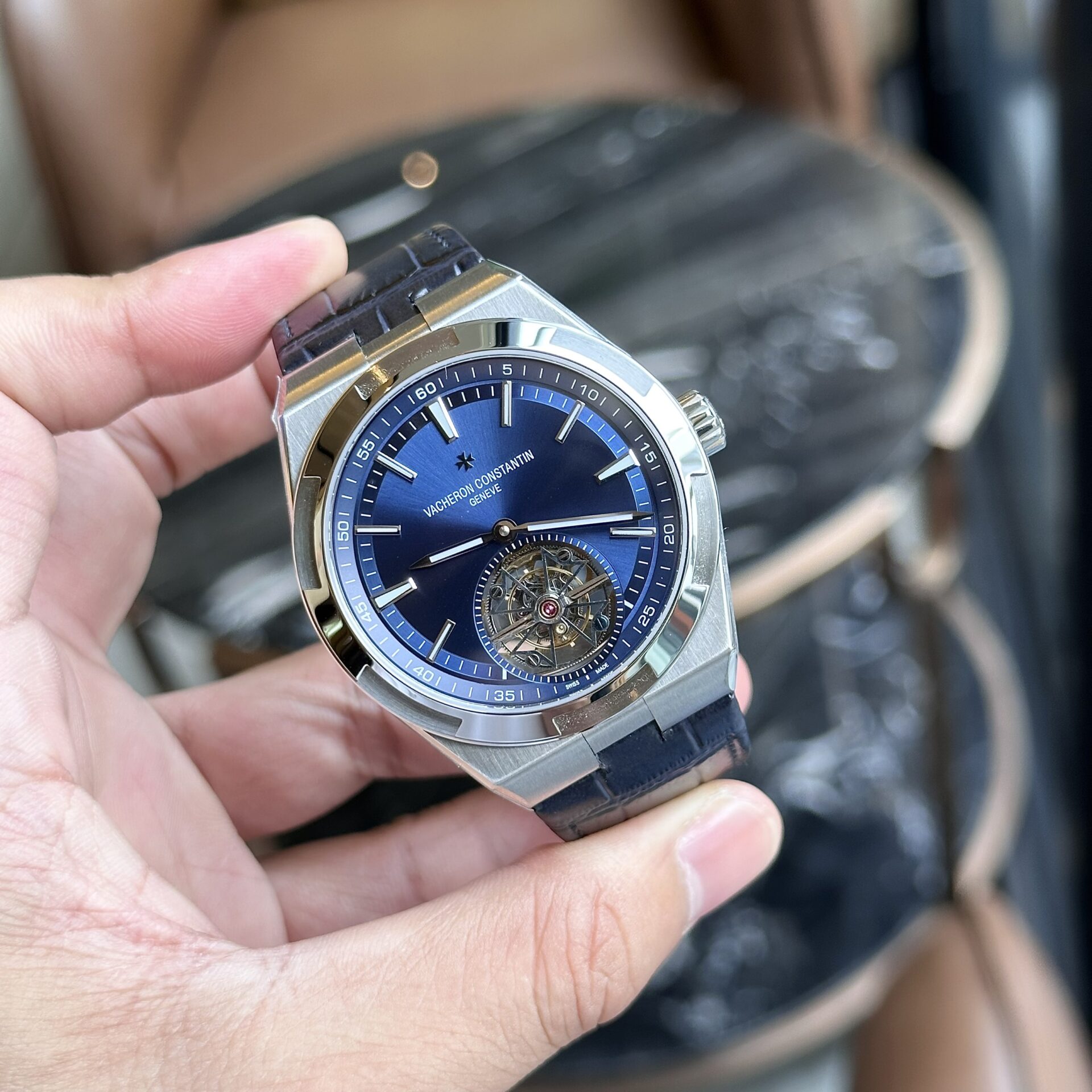 Vacheron Constantin Overseas 6000V Tourbillon Blue Replica 1:1 Watch 42.5mm