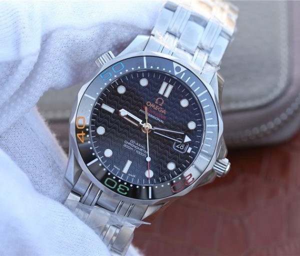 Replica Omega OMF Seamaster 300M Chronometer SS Rio 2016 SS Bracelet A2824