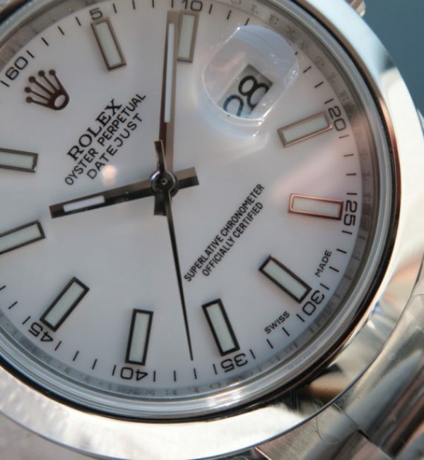 Replica Rolex DateJust 41mm 126333 EW Polished Bezel White Dial SS Bracelet A3163