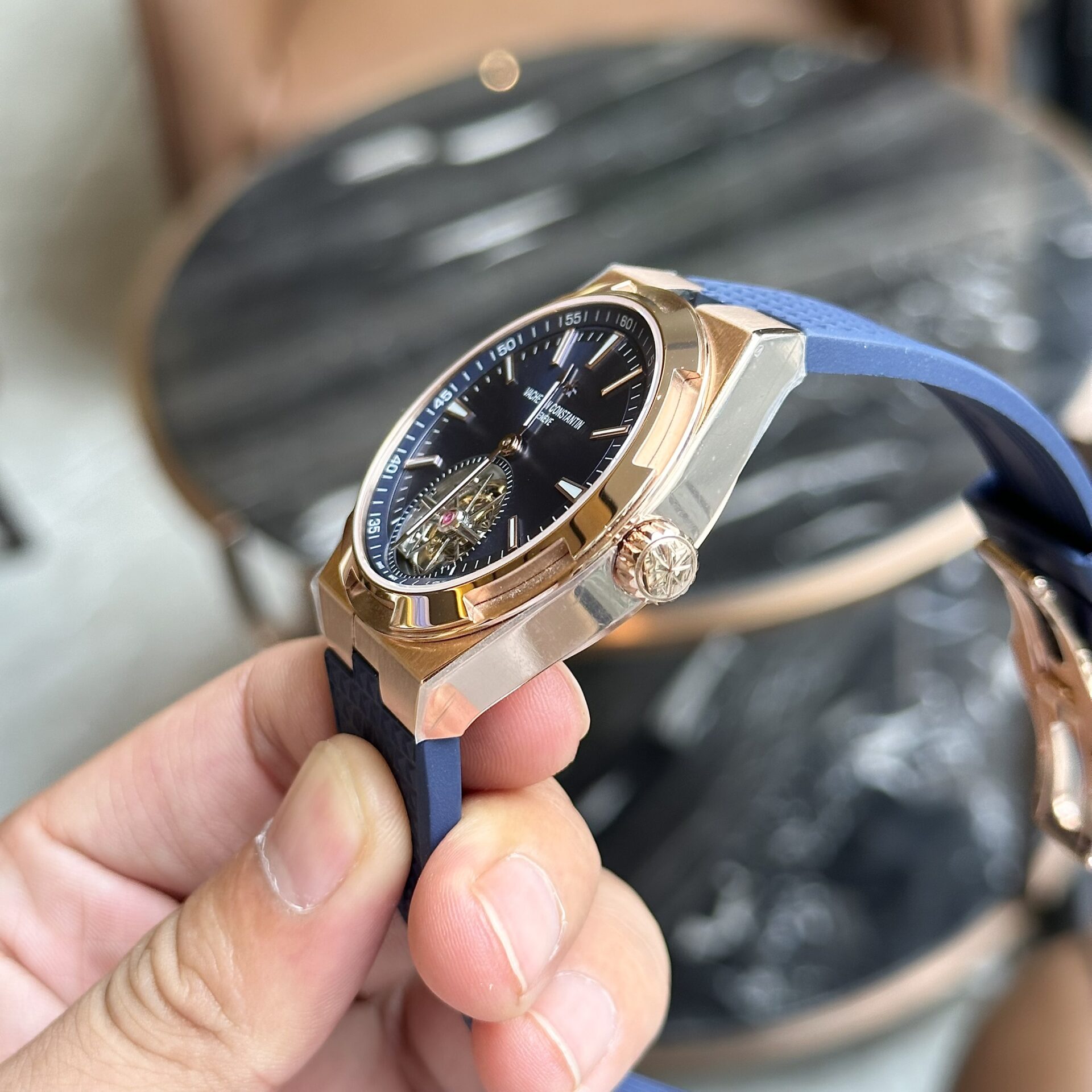 Vacheron Constantin Overseas 6000V Tourbillon Rubber Strap Replica Watch 42.5mm