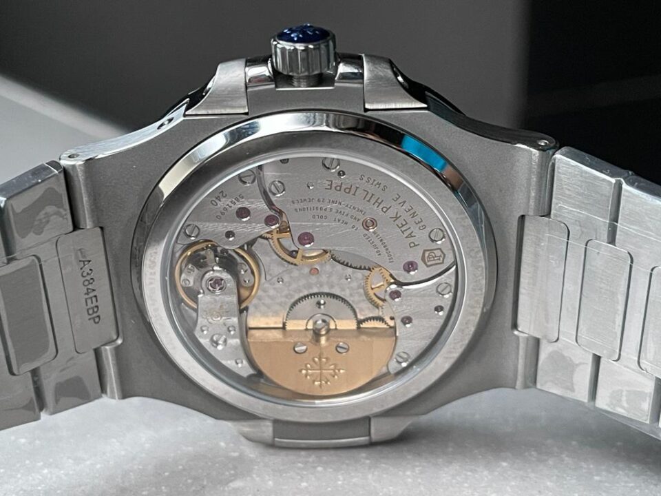 Replica PATEK PHILIPPE Nautilus 5712 SS PPF 1:1 Best Edition Blue Dial on SS Bracelet A240 V2