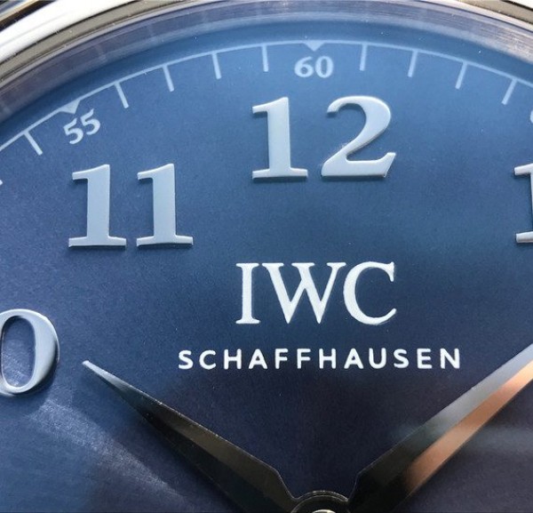 Replica IWC TW Da Vinci IW3566 Blue Dial Black Leather Strap A2892