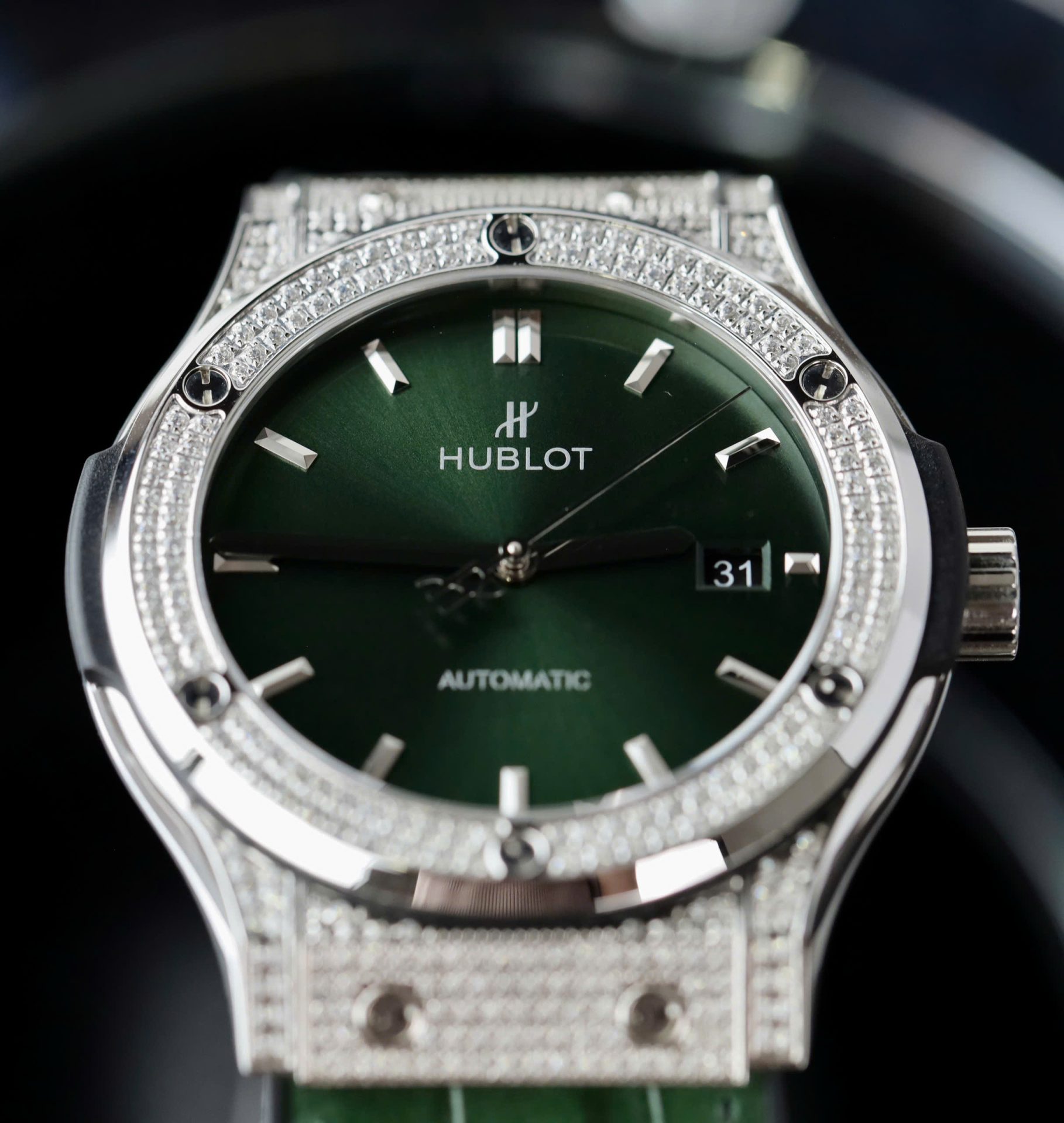Hublot Classic Fusion Replica Watch Green Dial HB Factory 42mm
