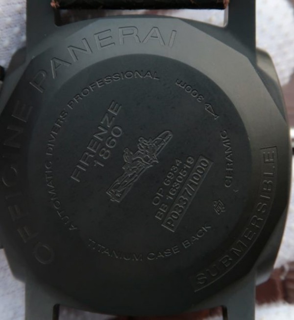 Replica Panerai XF PAM508 Real Ceramic Black Distressed Calfskin Strap