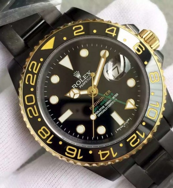 Replica Rolex GMT-Master II 116713 Black Dial ProHunter SS Bracelet A2836