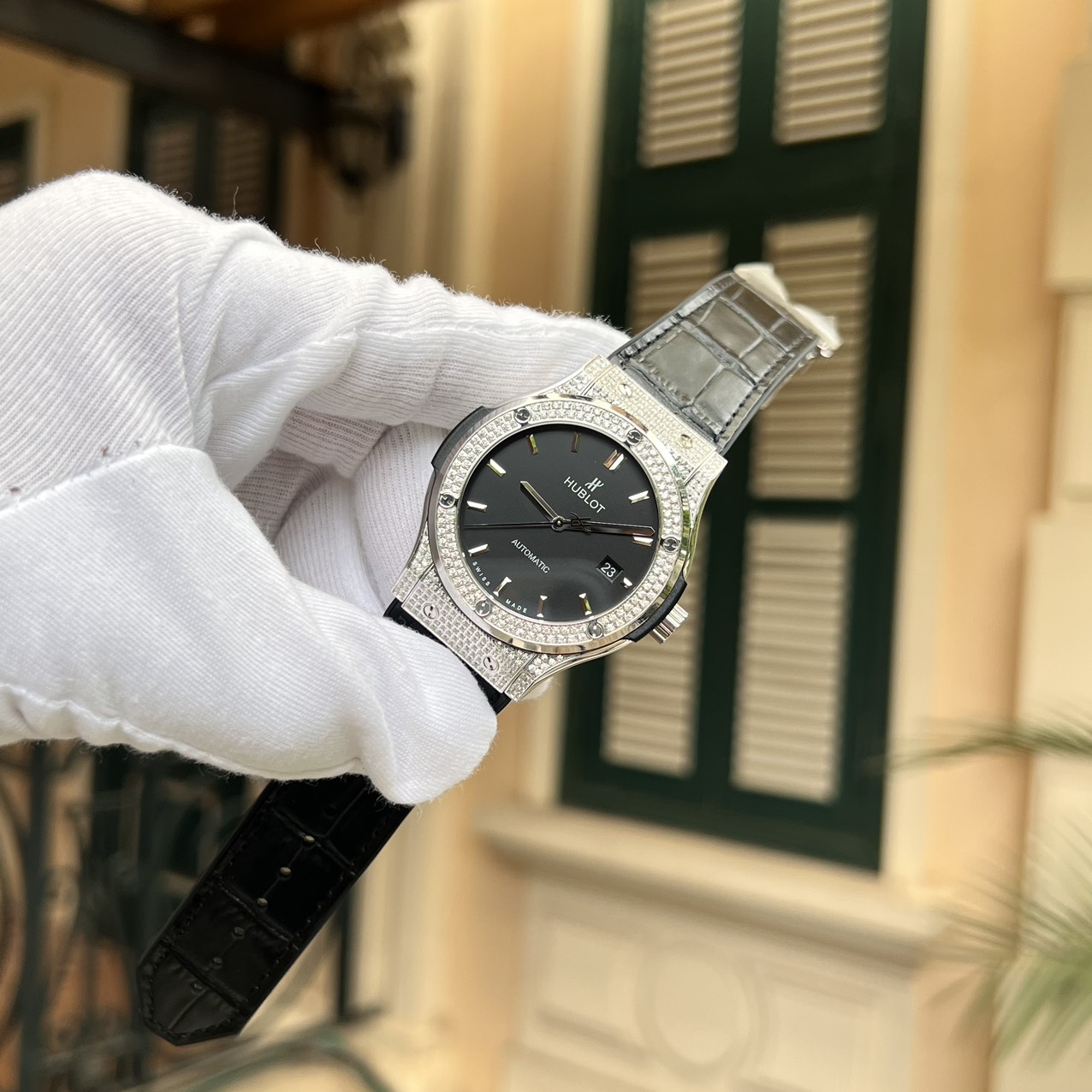 Hublot Classic Fusion Replica Watch Diamond Black HB Factory 42mm