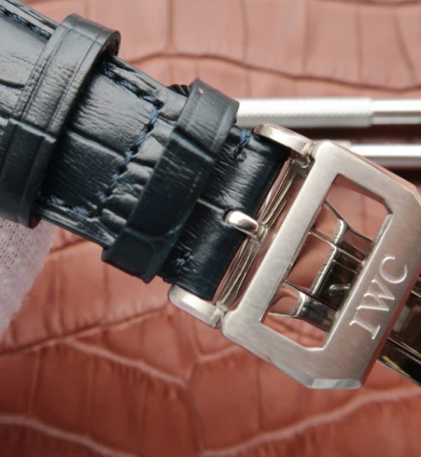Replica IWC YLF Portuguese IW524205 Blue Dial Leather Strap A95290
