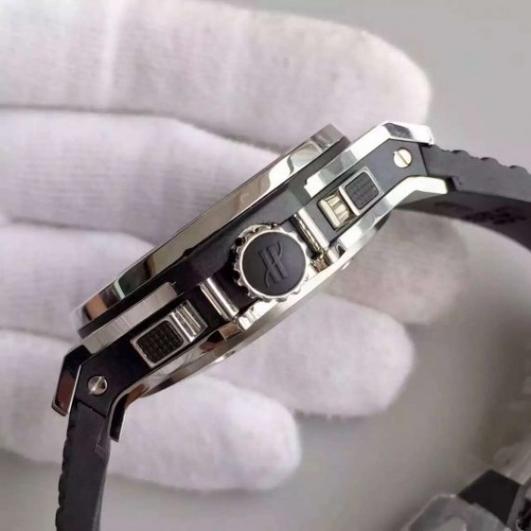 Replica Hublot Big Bang Full Pave Chrono Diamonds Dial Black Rubber Strap A7750