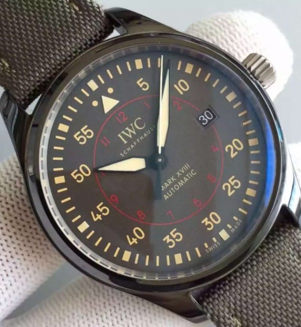 Replica IWC MKF Mark XVIII IW324702 Gray Dial Nylon Strap A2892