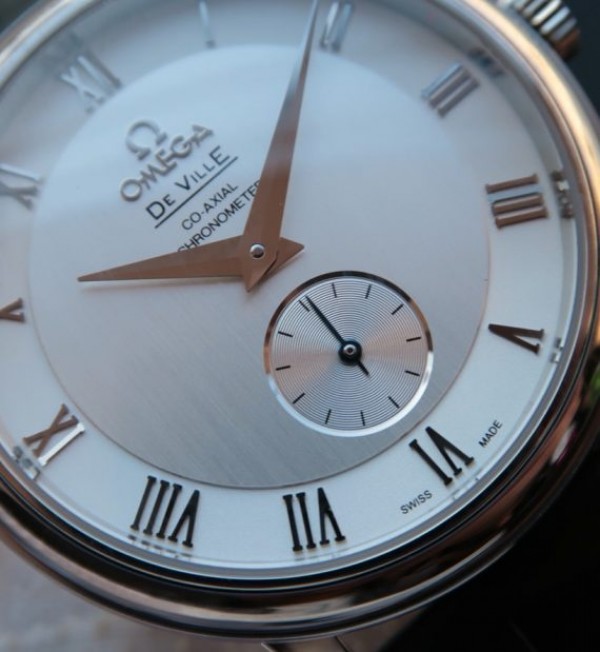 Replica Omega MKF De Ville 39mm Co-Axial White Dial Black Leather A2202