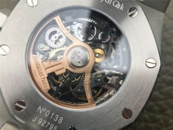 Replica Audemars Piguet Royal Oak 41mm Double Balance Wheel Openworked 15407 SS JF SS Bracelet A3132