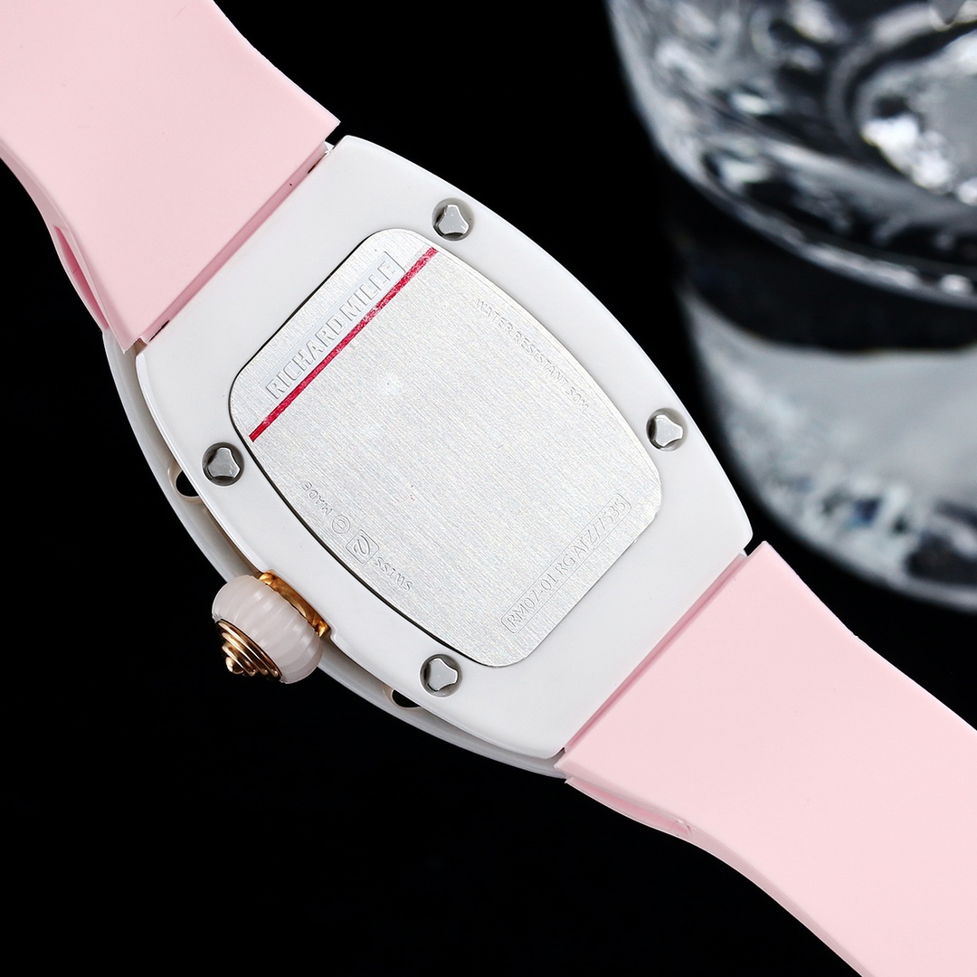 Swiss Replica Richard Mille RM 07-01 Bonbon Collection Pink Marshmallow – Diamond Ceramic Case, Ladies Luxury Watch