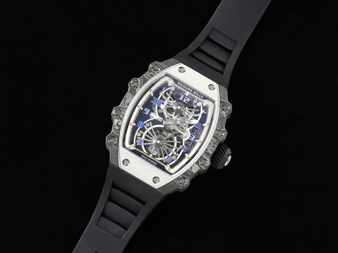 Swiss Richard Mille RM 21-01 Replica Tourbillon Aerodyne Carbon Tpt Watch For Men – High-End Skeleton Dial