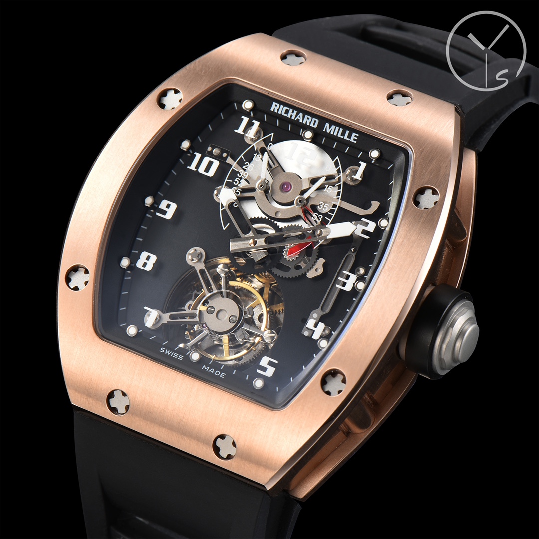 Swiss Richard Mille RM 002-V2 Replica Watch – Skeleton Dial, Black Rubber Strap, 45mm Men’s Luxury Timepiece