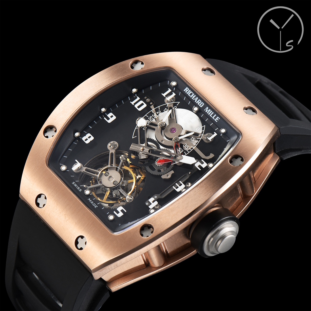 Swiss Richard Mille RM 002-V2 Replica Watch – Skeleton Dial, Black Rubber Strap, 45mm Men’s Luxury Timepiece