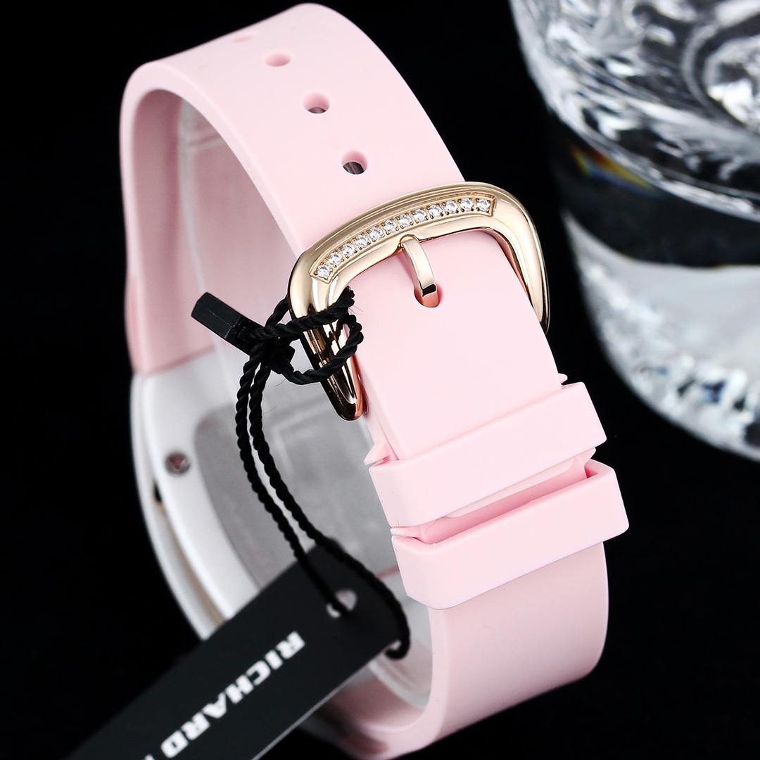 Swiss Replica Richard Mille RM 07-01 Bonbon Collection Pink Marshmallow – Diamond Ceramic Case, Ladies Luxury Watch