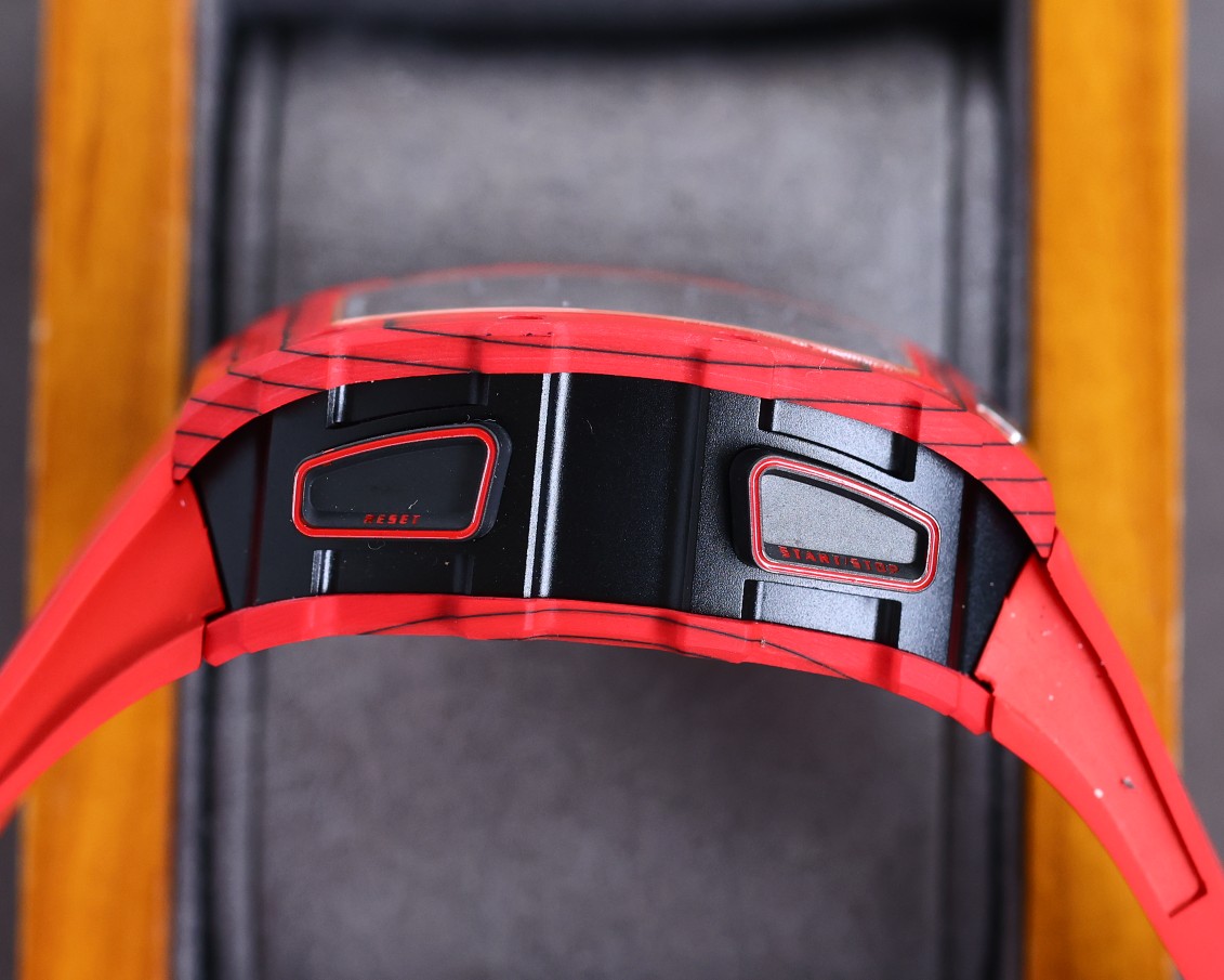 Best Richard Mille RM 50-03 Mclaren Replica Red Strap Watch For Men – Red Carbon Skeleton Dial with Swiss Movement