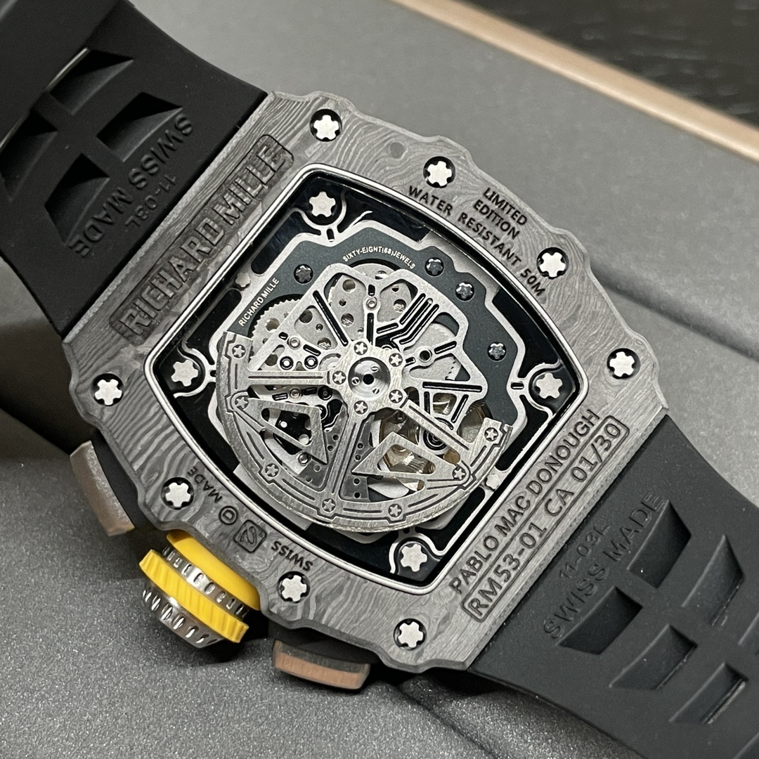 Best Richard Mille RM 11-03 Replica Watch For Men – Swiss Movement, Skeleton Dial, Carbon Fiber Case