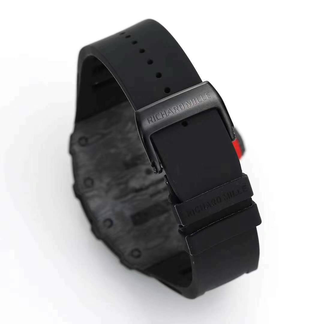 Richard Mille RM 35-01 Rafael Nadal Replica Swiss Watch – Skeleton Dial, NTPT Carbon Case, Black Rubber Strap