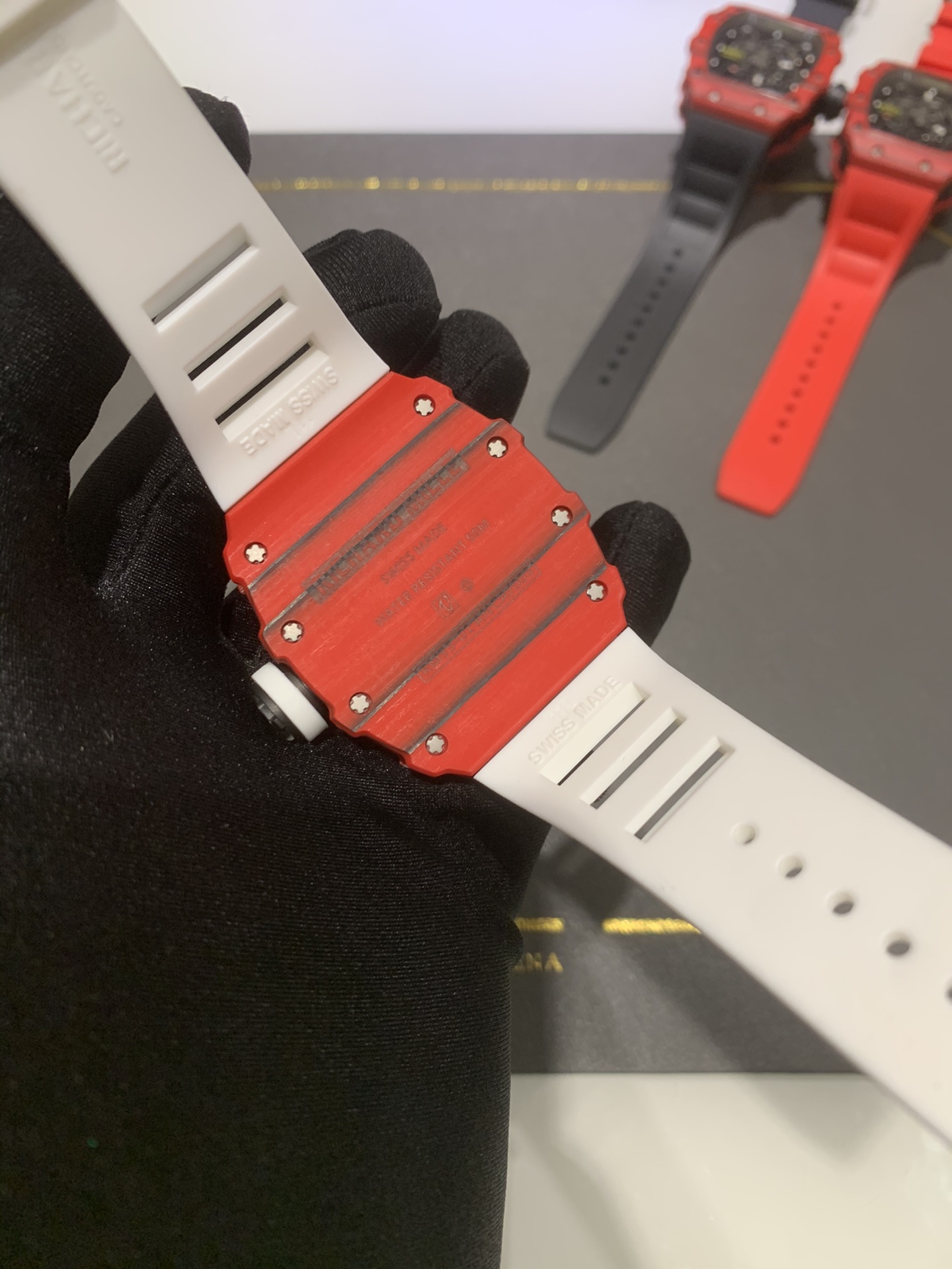 Swiss Richard Mille RM 35-01 Replica Rafael Nadal Red Case Watch – Carbon Fiber Case, Luxury Sport Design