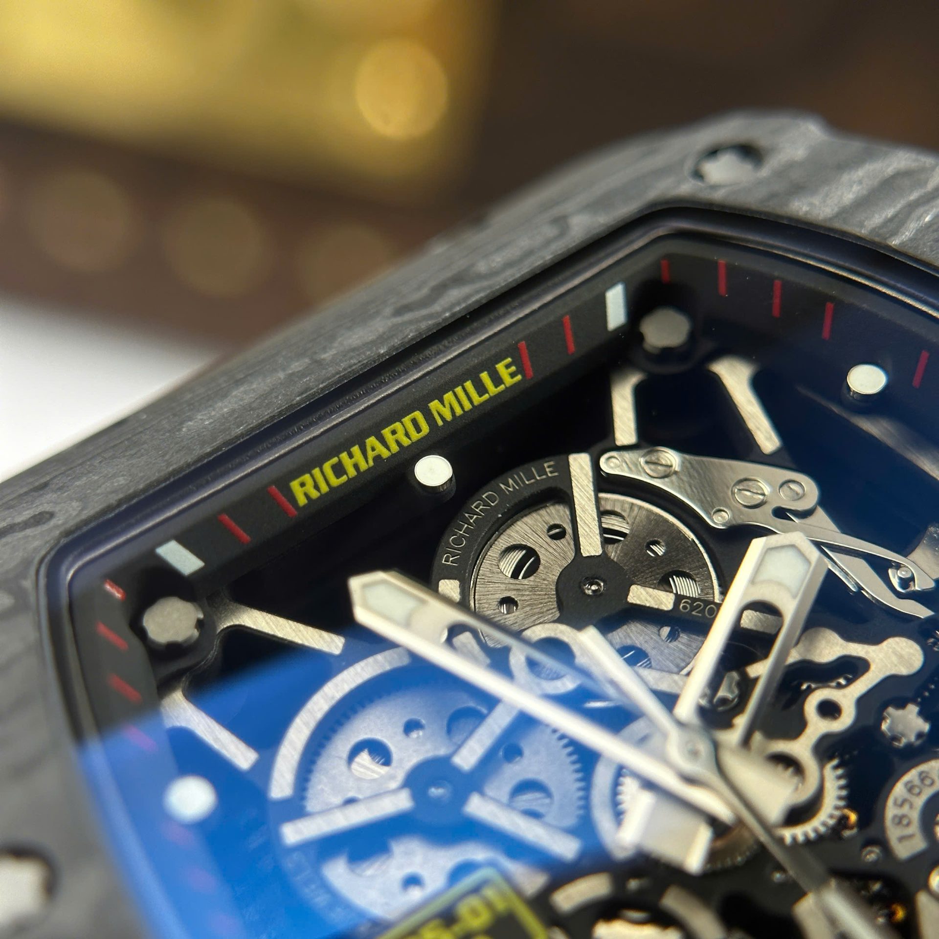 Richard Mille RM35-01 Rafael Nadal Carbon NTPT Replica Watches Black Rubber Strap ZF Factory 49,9x43mm
