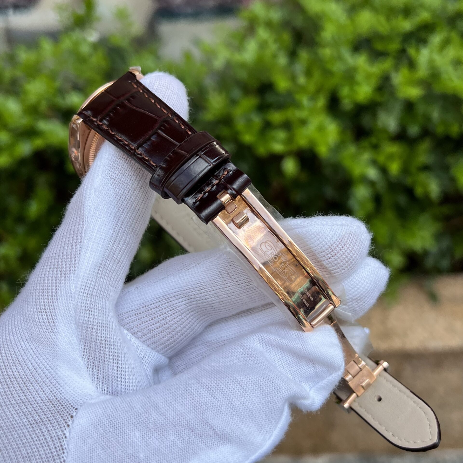 Rolex Replica 11 Watch Cellini Moonphase 50535 Rose Gold Plated White Dial 39mm