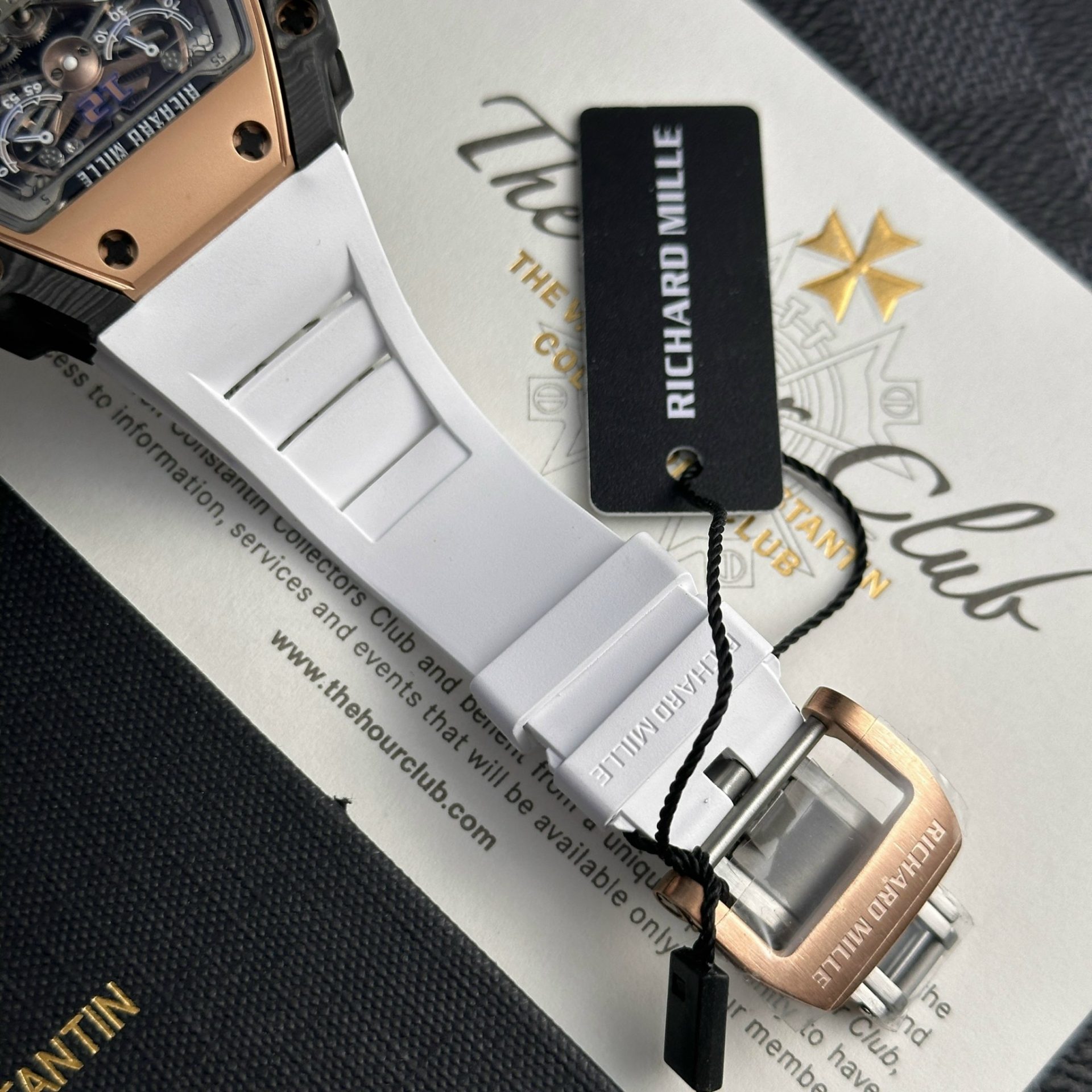 Richard Mille RM21-01 Tourbillon Replica Highest Quality White Rubber Strap 45mm