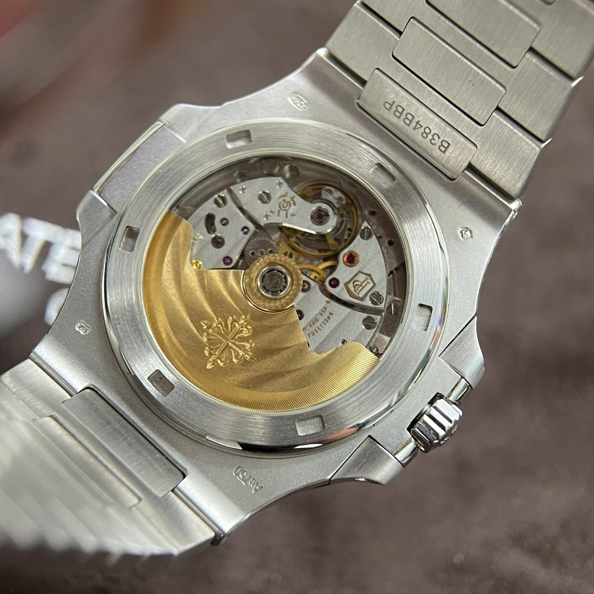 Patek Philippe Nautilus 5719 Replica Watches Custom 18K Solid White Gold + Diamonds 40mm